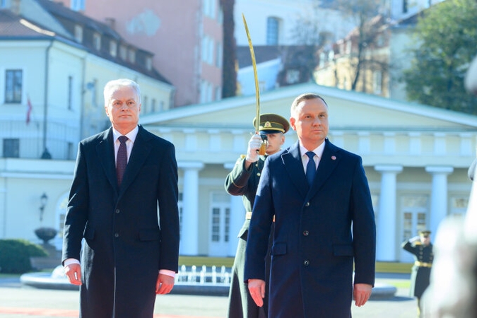 G. Nausėda su Lenkijos prezidentu aptarė paramą Ukrainai, regioninį saugumą