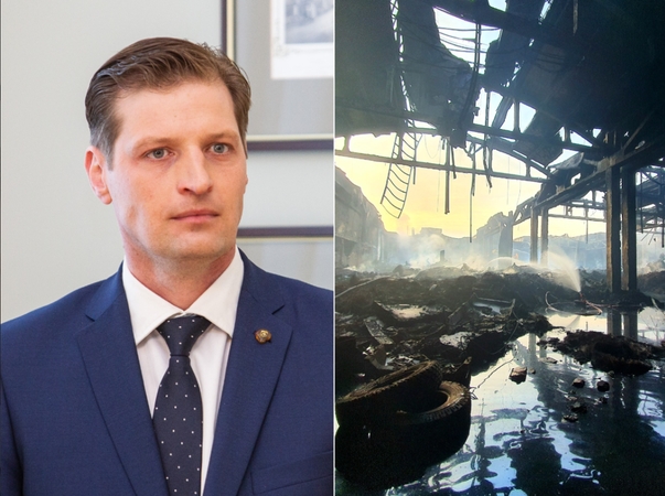 Vis dar sprendžiama, kaip išvalyti po gaisro Alytuje susikaupusį vandenį