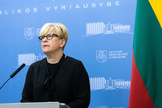 Premjerė: visos Seimo frakcijos palaiko siūlymą didinti gynybos biudžetą