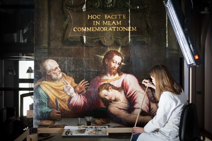Po 50 metų pauzės pristatoma restauruota G. Vasari „Paskutinė vakarienė“