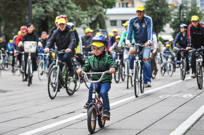 Dviratininkų paradas: tinka bet koks oras