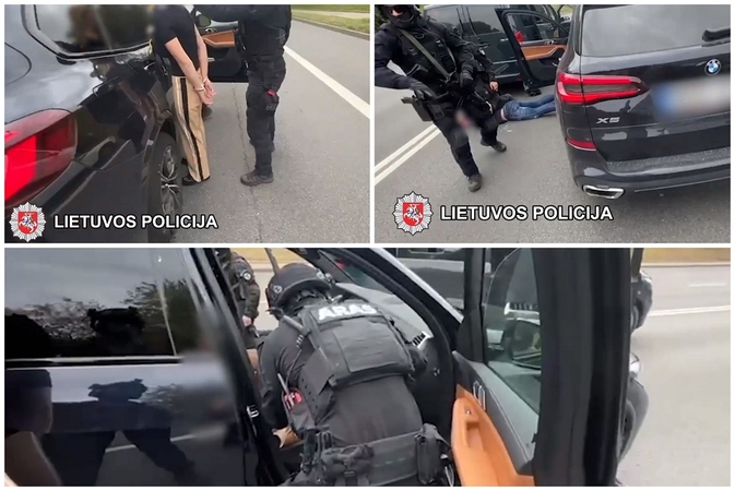 Paaiškėjo BMW gaudynių Vilniaus gatvėse priežastis: su įkalčiais sučiupta nusikalstama grupuotė