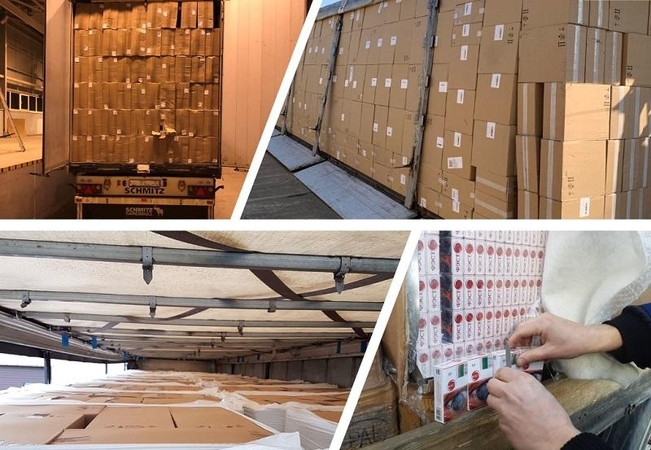 Kybartuose muitininkai sulaikė milijoninės vertės cigarečių kontrabandą