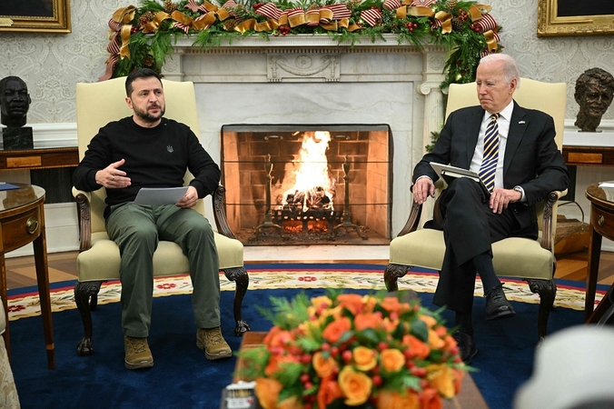 Volodymyras Zelenskis ir Joe Bidenas