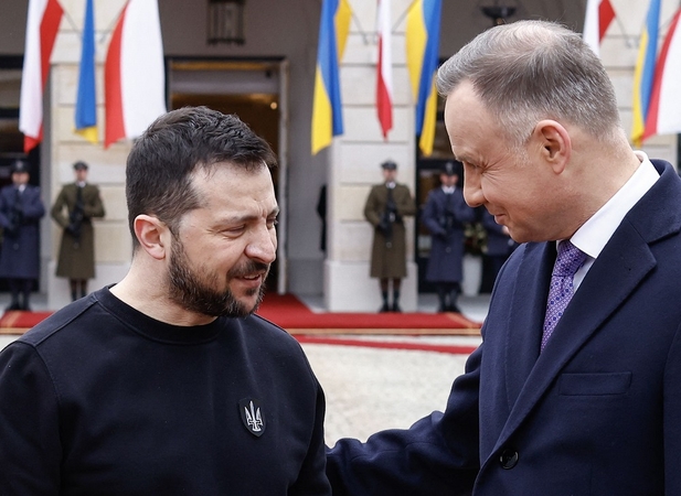 Volodymyras Zelenskis ir Andrzejus Duda