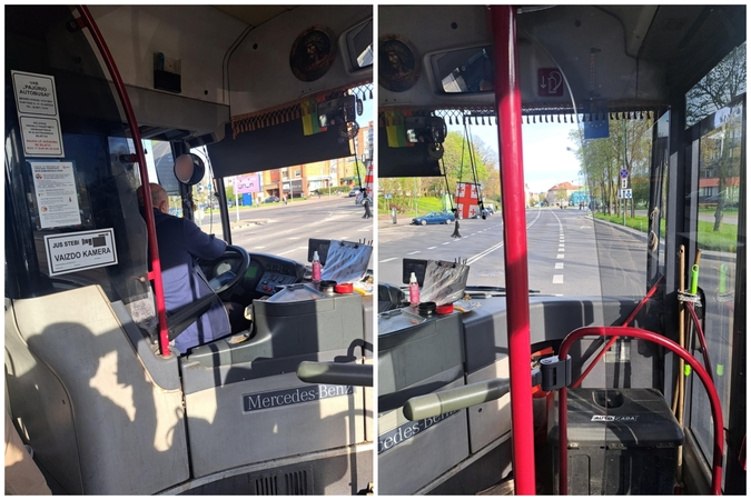 Negerai: keleiviai patys užfiksavo, kaip autobuso vairuotojas stebeilijosi į savo telefoną.