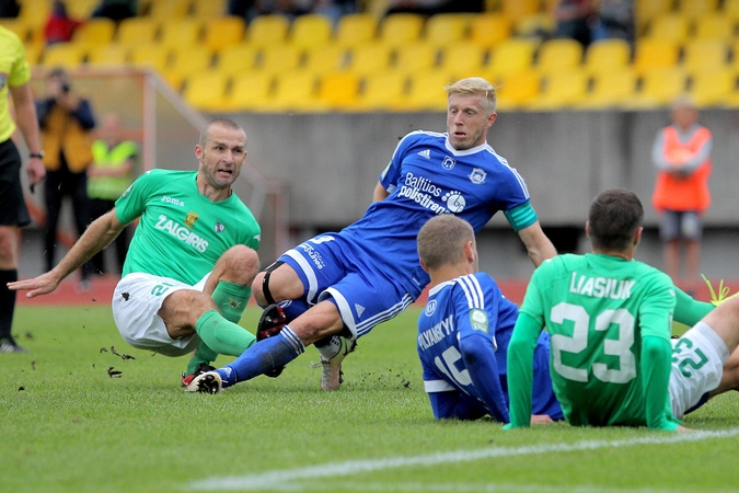 "Kauno Žalgirio" futbolininkams nepavyko pakilti iš A lygos dugno
