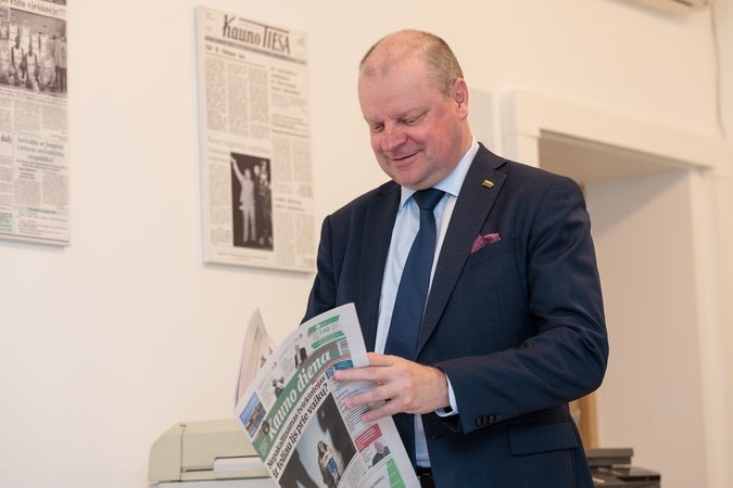 „Kauno dienos“ redakcijoje lankėsi Saulius Skvernelis