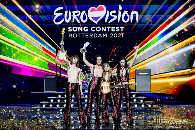 2021-ųjų konkurso nugalėtoja grupė „Maneskin“.