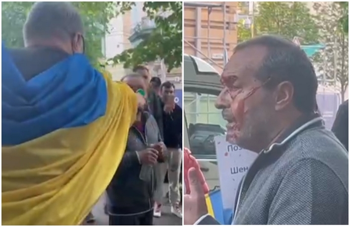Į Lietuvą atvykęs rusų rašytojas V. Šenderovičius buvo apipiltas kečupu