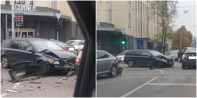 Vilniuje – trijų automobilių avarija
