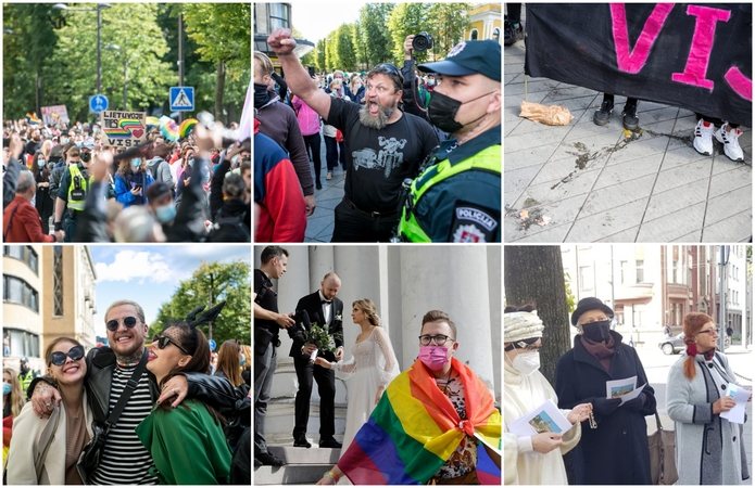 LGBT eiseną lydėjo ir maldos, ir vestuvės
