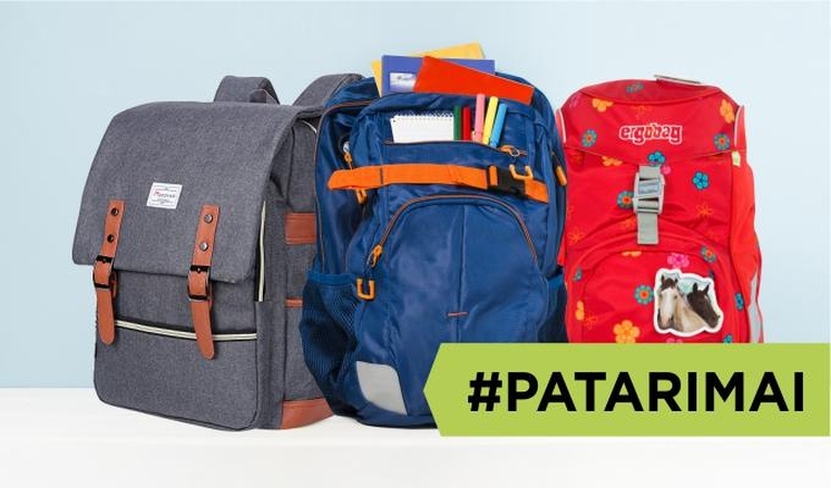 Patarimai, kaip išsirinkti kuprinę moksleiviui perkant internetu