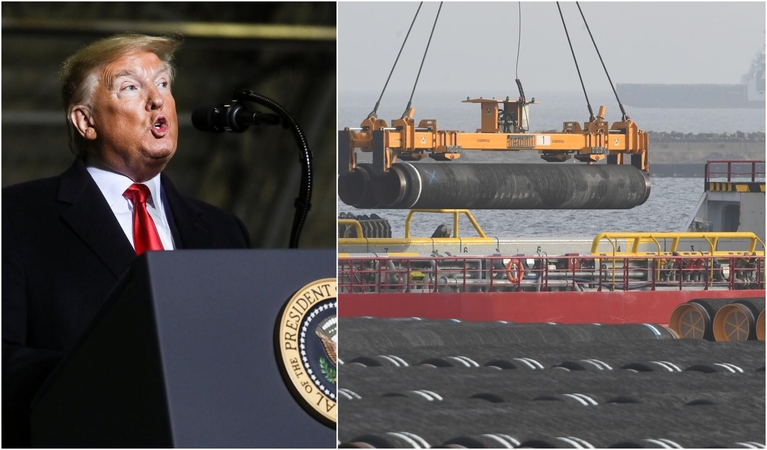 D. Trumpas patvirtino sankcijas Rusijos dujotiekiui „Nord Stream 2“