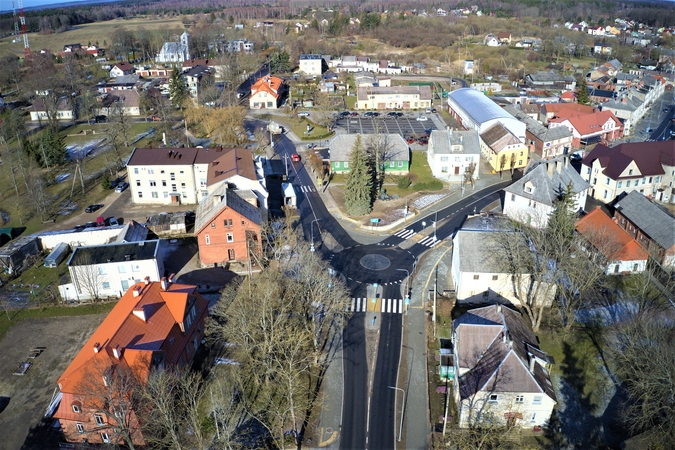 Priekulėje jau išasfaltuotos pagrindinės Klaipėdos ir Žalgirio gatvės. 