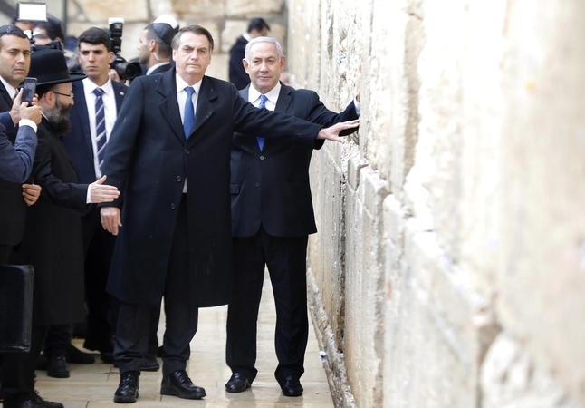 Jairas Bolsonaro (kairėje) ir Benjaminas Netanyahas