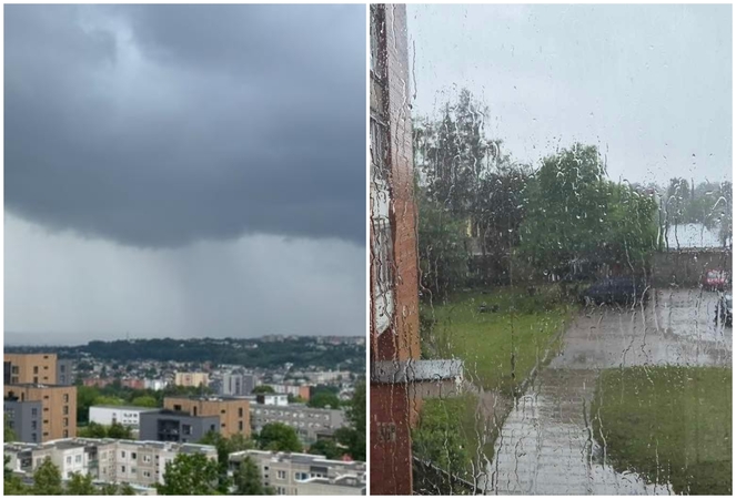 Kai kur Lietuvoje – stiprus lietus: nebuvo matyti, kur važiuoji