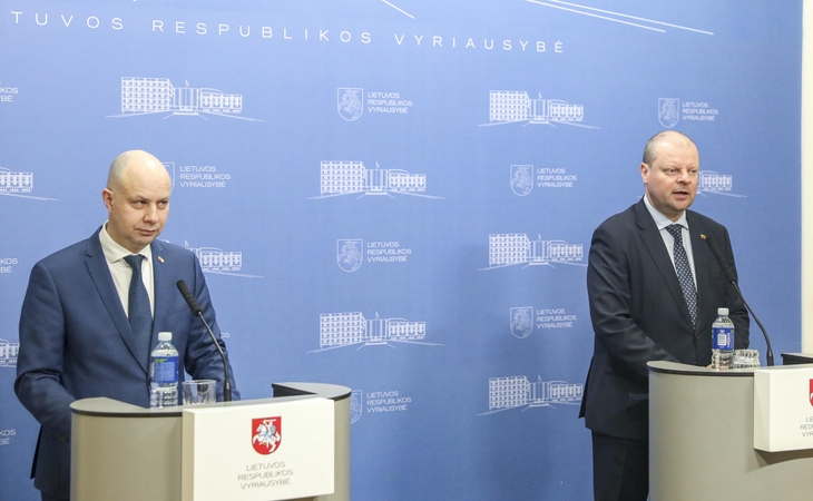 Aurelijus Veryga (kairėje) ir Saulius Skvernelis