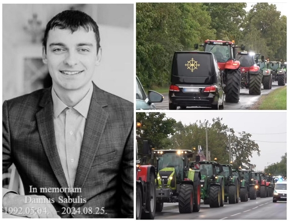 Jaunas ūkininkas D. Sabulis amžino poilsio išlydėtas ypatingai