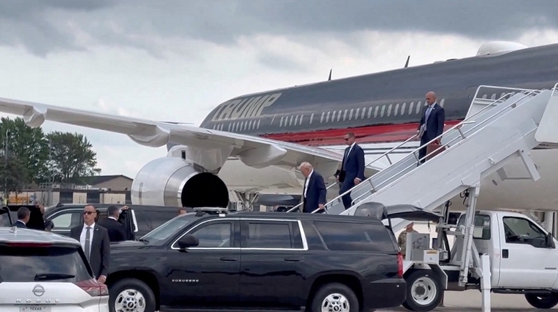D. Trumpas atvyko į Milvokį, kur vyks respublikonų nacionalinis suvažiavimas