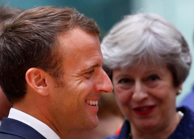 Th. May tikisi padaryti įtaką E. Macronui dėl „Brexit“
