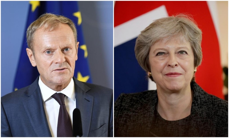 ES pareigūnas: D. Tuskas turi naują planą dėl „Brexit“, Th. May prašo pratęsimo