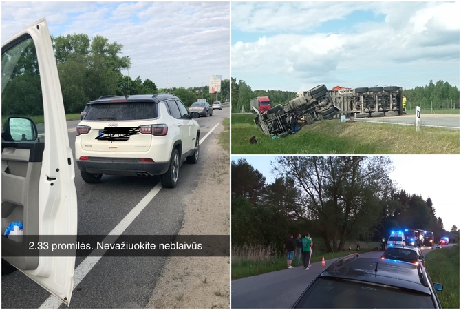 Pajūrio keliuose – virtinė eismo įvykių: autostradoje teko vaikytis ir girtą merginą