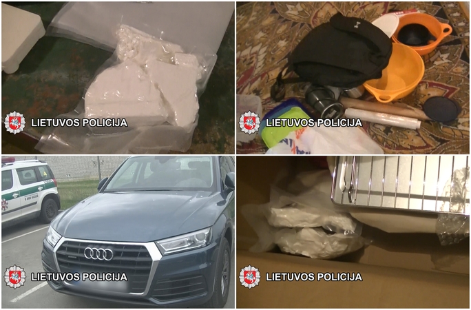 Klaipėdiečio garaže rasta 130 tūkst. eurų vertės kokaino