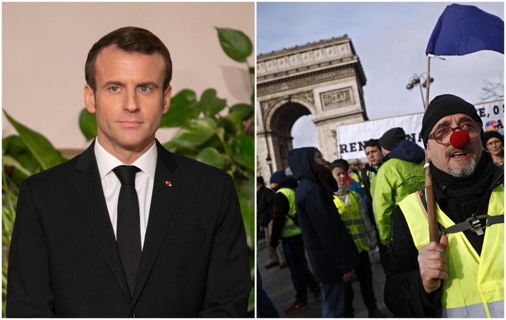 E. Macronas pribloškė: pavadino save „geltonąja liemene“