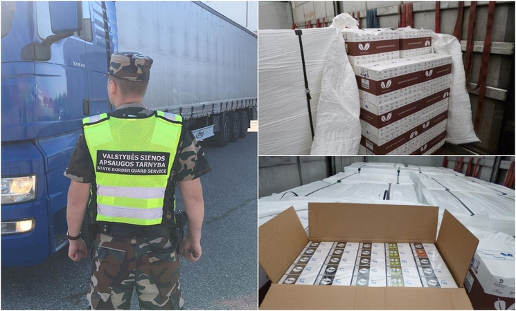 Pasieniečiai sulaikė milijono eurų vertės kontrabandinių cigarečių krovinį