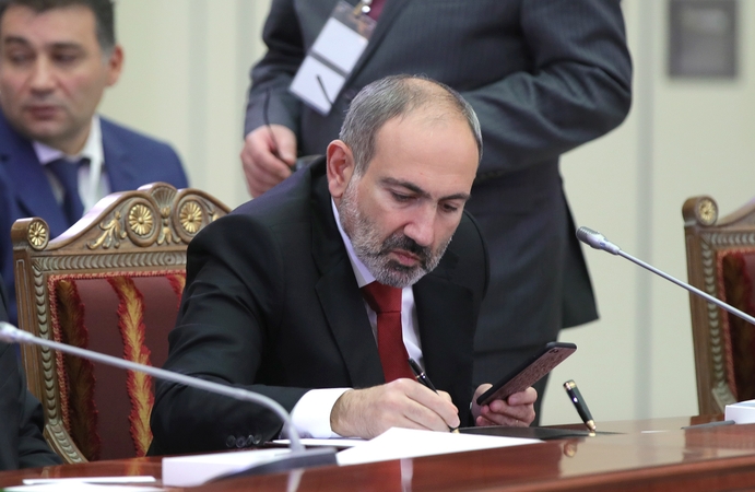 Armėnijos premjerui N. Pašinianui nustatytas koronavirusas