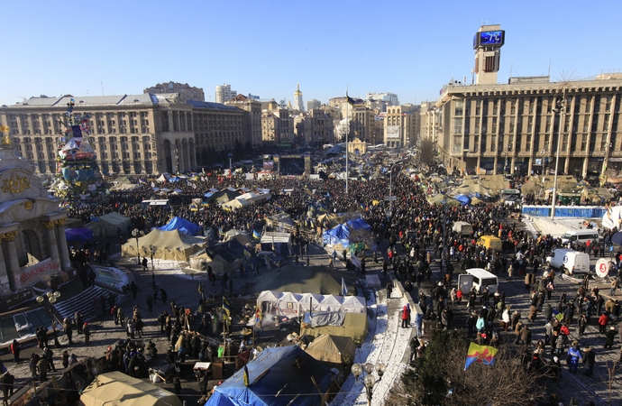 Ukrainoje į antivyriausybinį mitingą susirinko 50 tūkst. žmonių