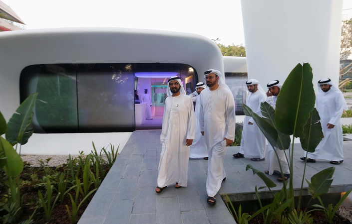 Dubajuje atidarytas pirmasis pasaulyje 3D spausdintuvu atspausdintas pastatas