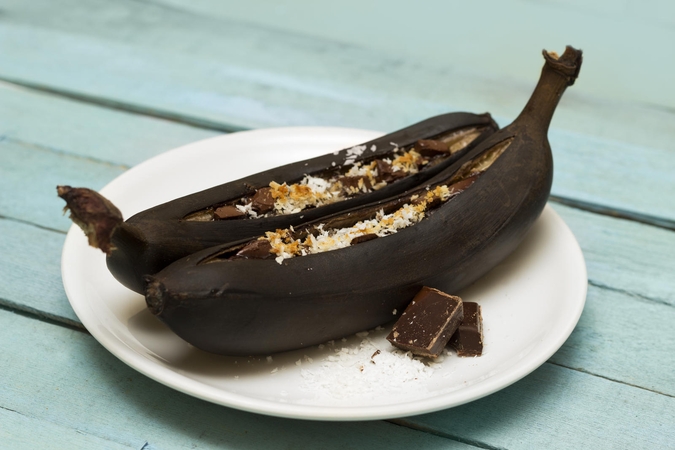 Kepti bananai su šokoladu