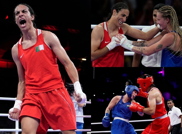 Alžyro boksininkė I. Khelif užsitikrino olimpinį medalį