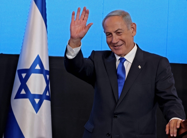 Gazos kovotojai po B. Netanyahu pergalės rinkimuose į Izraelį paleido raketą