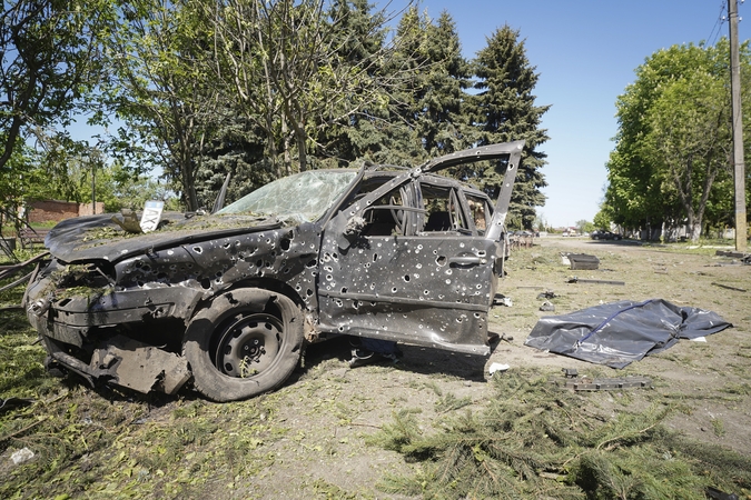 Per Rusijos bombų ataką Charkivo srityje žuvo du žmonės