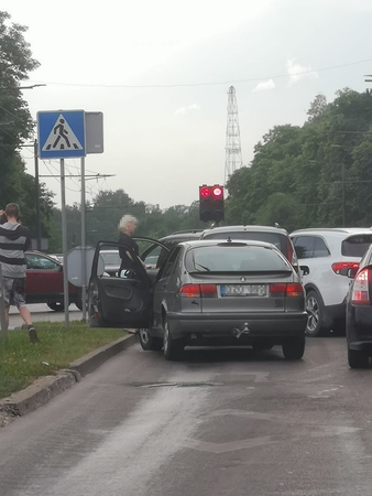 K. Baršausko gatvėje susidūrė „Toyota“ ir „Saab“