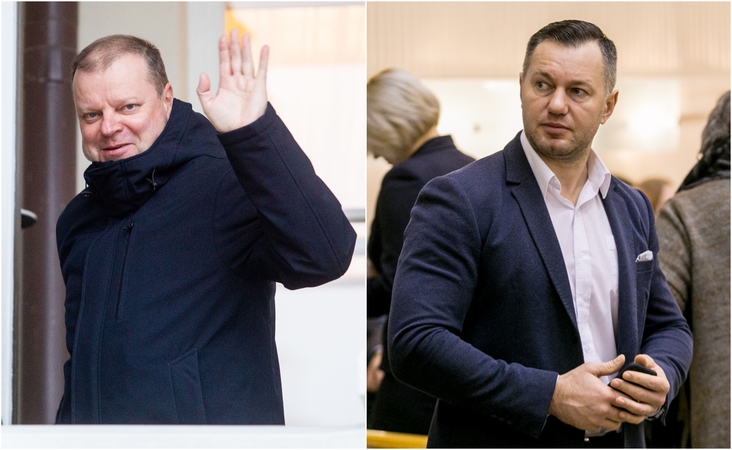 Saulius Skvernelis (iš kairės) ir Giedrius Bielskus