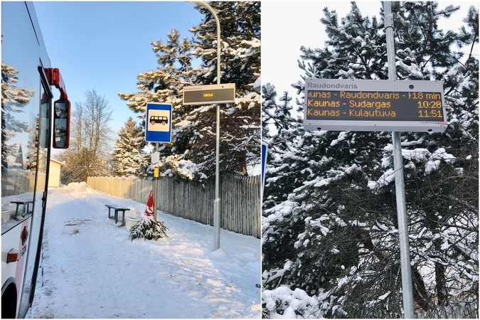 Pakaunės viešojo transporto stotelėse – moderni informavimo sistema