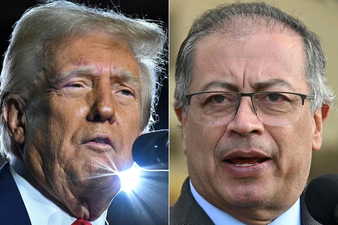 JAV lėktuvų su deportuotais migrantais nepriėmusiai Kolumbijai – Trumpo kirtis  