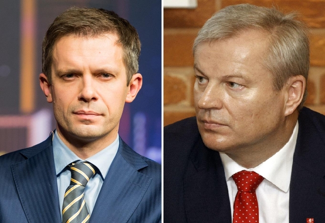 Andrius Tapinas (kairėje) ir Mindaugas Bastys (dešinėje)
