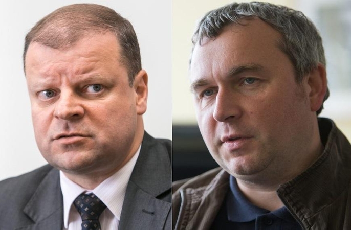 Saulius Skvernelis (kairėje) ir Raimondas Kuodis (dešinėje)