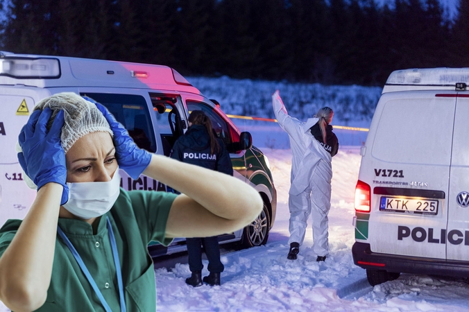 Iškalbingi pokalbiai: agresyvios moters puolami medikai vis prašė paskubinti policiją