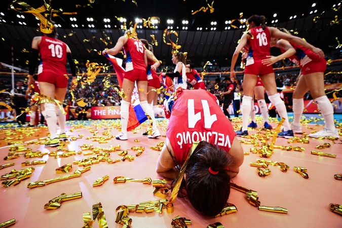 Perrašyta istorija: Serbijos tinklininkės pirmą kartą tapo pasaulio čempionėmis