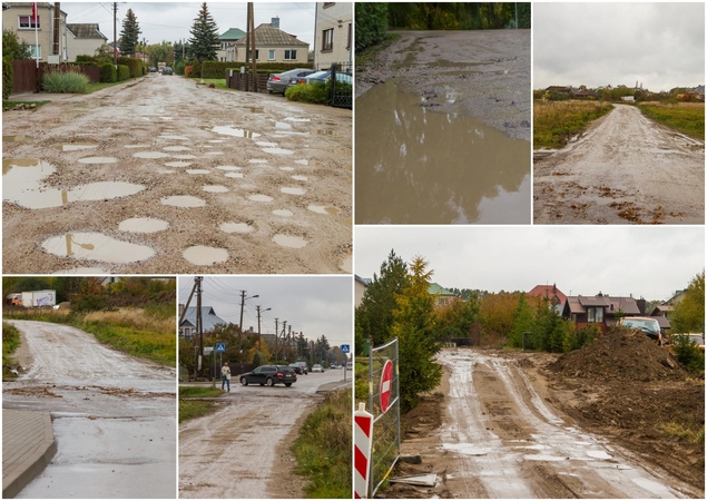 Aleksotiškių keliones į namus kartina duobės: situacija kasdien prastėja