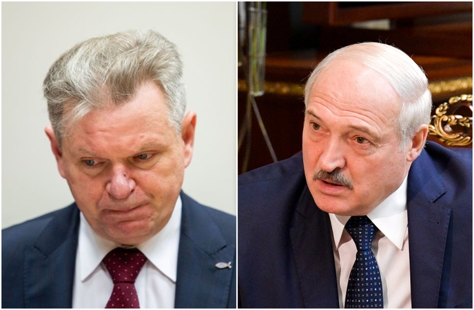 Jaroslavas Narkevičius (kairėje) ir Aliaksandras Lukašenka