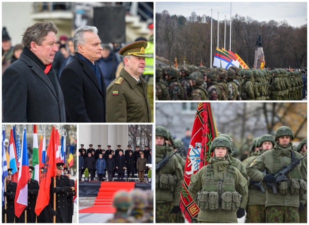 Vilniuje kariniu paradu paminėtos 101-osios kariuomenės metinės
