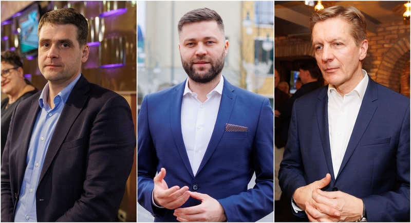 Remigijus Žemaitaitis (iš kairės), Audrius Petrošius, Arvydas Vaitkus