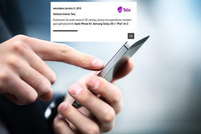 Sukčių loterija: prisidengdami „Telia“, siekia išvilioti pinigus